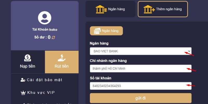 Rút tiền iBet qua ngân hàng nhanh chóng và an toàn